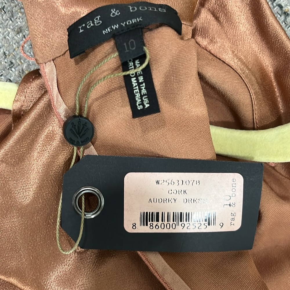 Rag & Bone Audrey Mini Dress in Cork Rose Gold-10 NWT - Picture 11 of 11